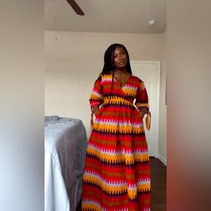 Authentic African Print Dress